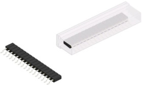 Socket header, 17 pole, pitch 2.54 mm, straight, BLLP7SMD17SSM