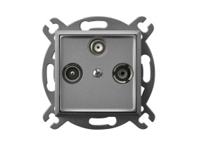 ARIA Gniazdo antenowe RTV-SAT końcowe szary mat GPA-US/m/70 OSPEL