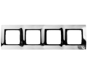 Simon 54 Premium Ramka poczwórna metalowa chrom DR4/63