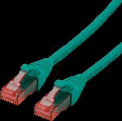 21152531 Patch cable Cat. 6 UTP, LSOH, green, 1 m