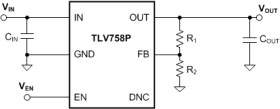 500-mA, low-IQ, high-accuracy, adjustable ultra-low-dropout voltage regulator with enable