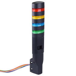 LD6A-4WZQB-RYSG Red/Yellow/Blue/Green Stack Light LED Tower with Sounder & Flasher Wall Mount 24VAC/DC IDEC