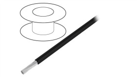 3250 Bk005 Przewód Na Rolce O Długości 30,5M Linka Cu, 300V Pvc Czarny 24 Awg