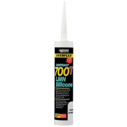 Everbuild 700TWE PVCu &amp; Roofing Silicone Sealant C3 White 700T