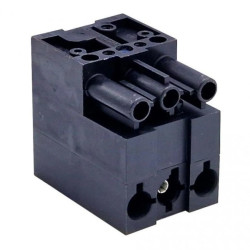 Blok rozdzielczy wtykowy BCS-3/D3S-N (1 wejście/3wyjścia 3-polowy czarny)