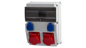 Rozdzielnica Caja 12M - Gniazda 16A 5P, 32A 5P, 2X230v /12 Modułów/