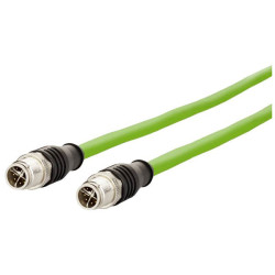 Metz Connect 142M2X11010 CAT 6A patch cable 1m green PUR durable resistant