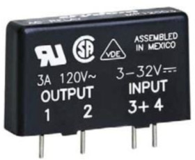Solid state relay, 3-32 VDC, zero voltage switching, 3-60 VDC, 3 A, PCB mounting, MPDCD3-B