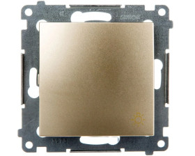 Simon 54 Przycisk /światło/, szybkozłącza, złoty mat DS1.01/44