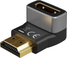 Adapter HDMI™ kątowy 270 pionowy, 8K @ 60 Hz, pozłacany 72011