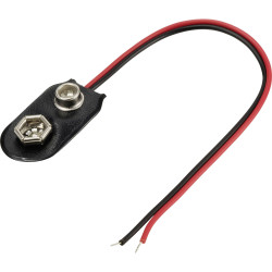 TRU COMPONENTS TC-13220476 Battery clip 9V PP3 Stud&#x2B;socket 28x15mm