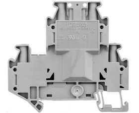 Złączka szynowa rozłączalna 4-przewodowa 4mm2 szara UTTB 4-TG P/P 3044801