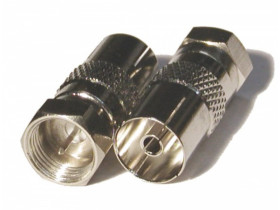 Redukcja wtyk F - gniazdo antenowe TV żeńskie