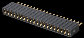 20-pin socket terminal strip, straight, RM 1.27