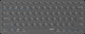 13535 Wireless keyboard, Bluetooth, dark grey, German layout