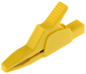 Zacisk krokodylkowy 32A izolowany 30mm Żółty Hirschmann Test & Measurement