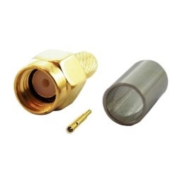 Wtyk antenowy SMA dla kabla RG58 zaciskany lutowany do WiFI GPS router