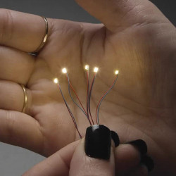 Miniature Wired Warm White LEDs - 0805 SMT (5 pack)