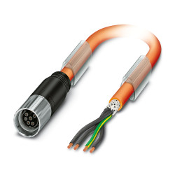 Przewód zasilający Phoenix Contact KST 6 Core 2 m Poliuretan, Sheath Pomarańczowy 9.4 mm OD, 63V 80 °C