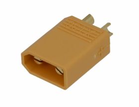 Wtyk zasilający DC prosty żółty