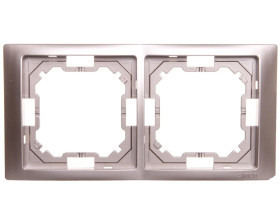 Simon Basic Neos Ramka podwójna satynowy BMRC2/29