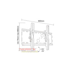 Uchwyt TV 37-70" 75kg Czarny LCD/LED