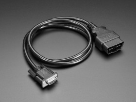 Adafruit OBD Plug (16-pin) to DE-9 (DB-9) Socket Adapter Cable