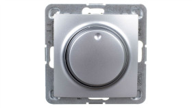 Impresja Ściemniacz Przyciskowo-Obrotowy /Żarowy I Halogenowy/ Srebrny...