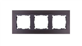 Simon 82 Ramka Potrójna Pozioma Kamień Stal Grafitowa/ Ramka Pośrednia Grafit...