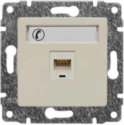 VENA Gniazdo telefoniczne pojedyncze RJ11 krem 510363