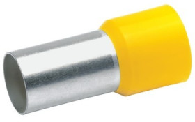 Insulated wire end ferrule, 70 mm², 37 mm/21 mm long, DIN 46228-4, yellow, 48121