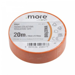 Taśma izolacyjna 19mm x 0,13mm BRĄZOWA 20m 1szt.