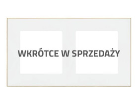SIMON 55 Ramka 2 podwójna DUO biała podstawa złota TRD2.166/111 KONTAKT SIMON
