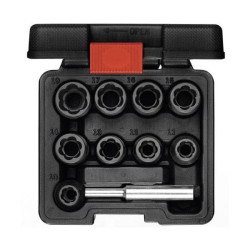Gedore RED 3300034 Spiral Groove Extractor 1/2&quot; 10 Pieces 10-19mm