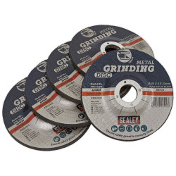 Sealey PTC/115G5 Grinding Disc &#xD8;115 x 6mm &#xD8;22mm Bore - Pack of 5