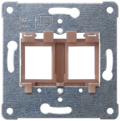 Mocowanie elektroinstalacyjne, kolor Srebrny, 2-krotna, Metal, Siemens