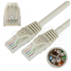 Patchcord UTP kat.6 kabel sieciowy LAN 2x RJ45 linka PVC szary 0,25m NEKU