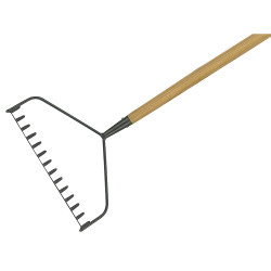 Kent &amp; Stowe 70100257 Carbon Steel Long Handled Soil Rake, FSC&#xAE;