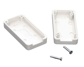 Obudowa ABS szerokość zew. 25 mm długość zew. 50 mm wys. zew. 15,5 mm Hammond IP54 Szary