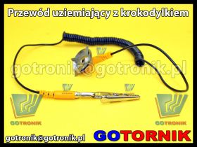 Elastyczny przewód uziemiający zakończony krokodylkiem