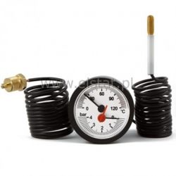 Termomanometr tarczowy, do +120°C, do 4 barów