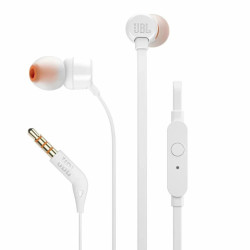 Słuchawki Douszne JBL T110 Białe Przewodowe dokanałowe z pilotem, Jack 3,