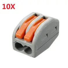 Excellway® ET20 2 Pins Sprężynowy zacisk blokowy do kabli elektrycznych przewód