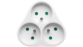 Rozgałęźnik Wtyczkowy 3-Gniazda Z/U /Z Przesłonami/ Biały P0026