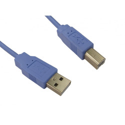 Kabel USB Złącze A USB A Złącze B USB B dł. 1.8m Przewód przedłużający USB USB 2.0 kolor: Niebieski