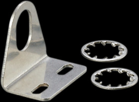 Mounting bracket, 34.3 x 36 x 23 mm for sensors in cylindrical design, E12488