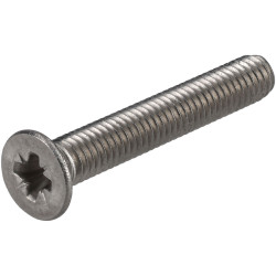 R-TECH 337096 Pozi Countersunk A2 Stainless Steel Screws M3 20mm - Pack Of 100