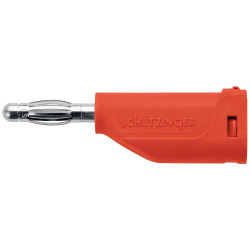Sch&#xFC;tzinger DI FK 15 L Ni/RT Spring-Loaded Plug 4mm Pin Red 1pc