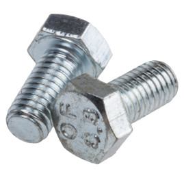 Śruba z łbem sześciokątnym gwint M5 10mm skok 0.80mm Stalowe Sześciokątny Powlekane jasnym cynkiem RS PRO