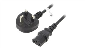 Sn40-3/10/1.5Bk Kabel Bs 1363 (G) Wtyk, Iec C13 Żeński Pvc 1,5M Czarny 5A